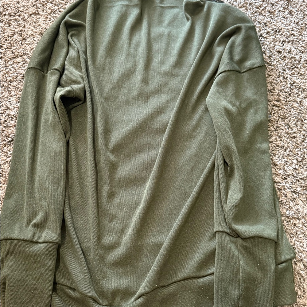 Olive Off-the-Shoulder Sweater